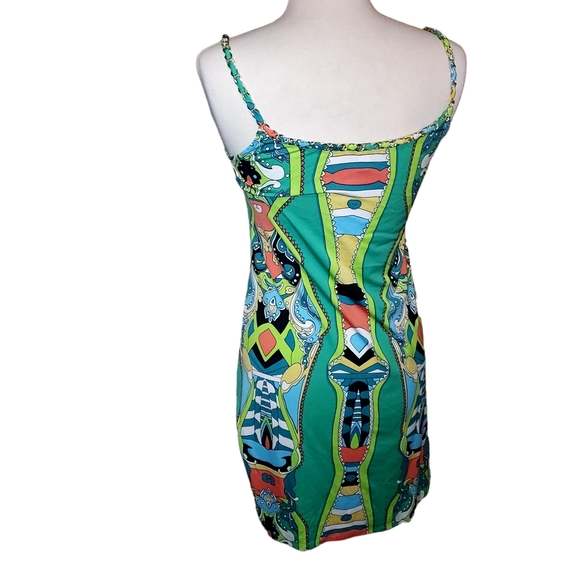 Prelude Dress S Midi Tank Colorful Abstract  dimensions pit-pit 16.5", waist 38" - Picture 4 of 5